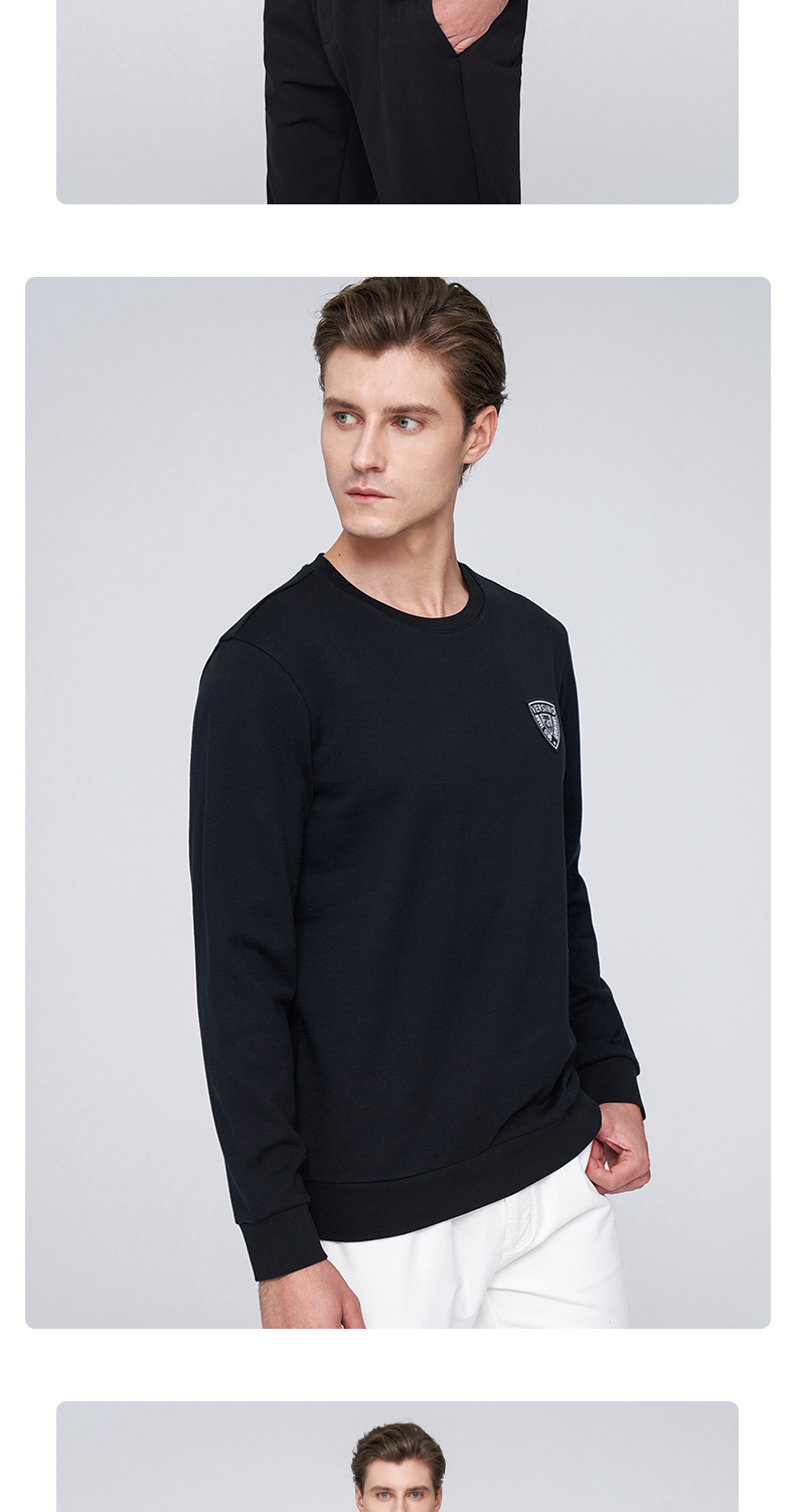 versino梵思诺男装2020秋季新款男士长袖t恤纯棉上衣体恤秋装男86v