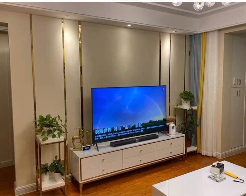 电视背景墙钛金条金属装饰线条自粘吊顶美边条钛合金不锈钢平板条