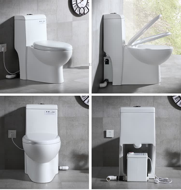 地下室电动粉碎马桶带泵化粪池污水提升器粉碎机平房车坐便器1号机芯