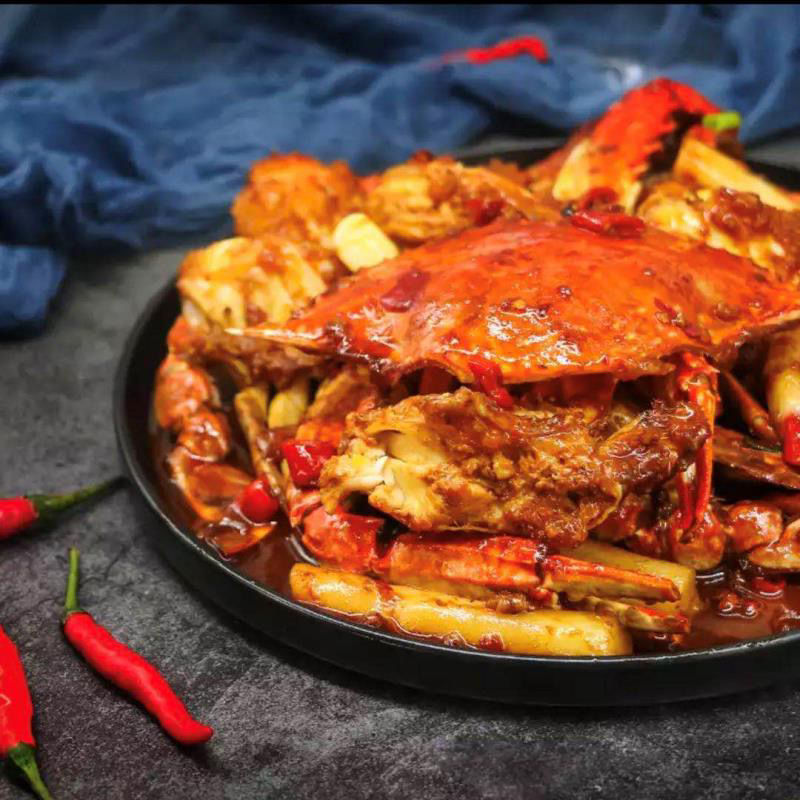 导语者连云港梭子蟹切蟹块个大饱满蟹肉充盈 火锅烧烤食材海鲜水产切