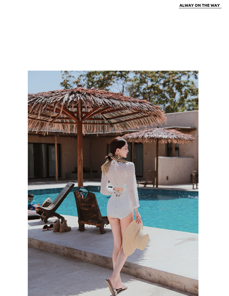 亦美珊泳衣les遮肚显瘦2020新款游泳衣连体韩国ins性感温泉塑身长袖