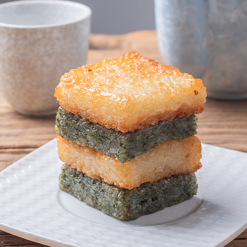 粮觅糯米粢饭糕海苔早餐速冻食品粢饭团糍粑糕点心零食油炸半成品300g