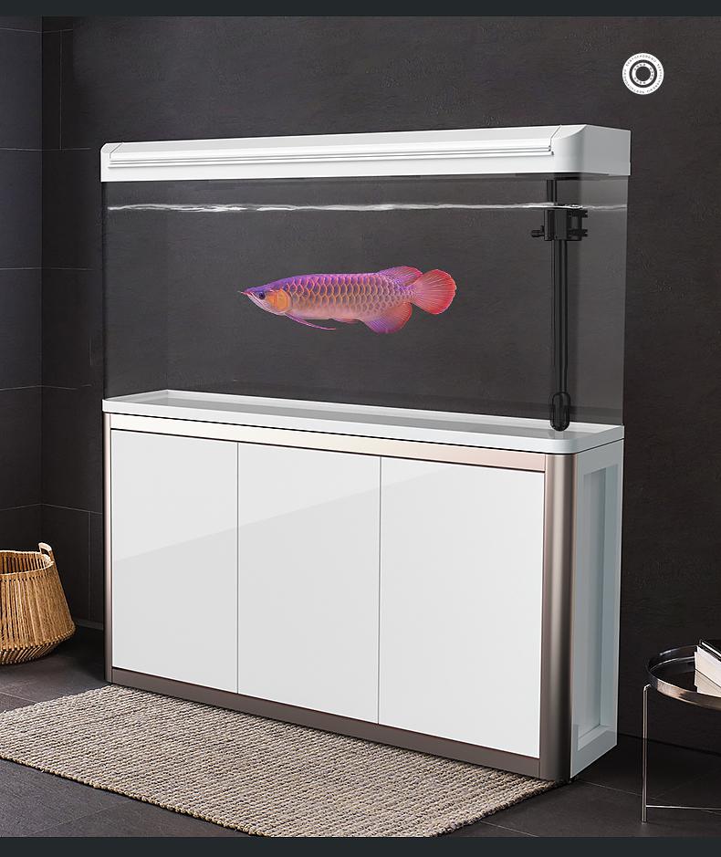 中型客厅鱼缸西龙懒人免换水大型水族箱超白玻璃造景生态金鱼缸 1000c