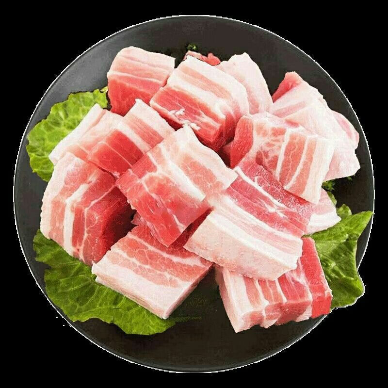 鲜冻五花肉块肉片去皮调理生鲜佑达嘉怡带皮去骨后腿肉5斤
