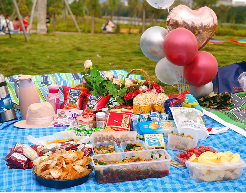 tlxt野餐气球儿童户外派对装饰场景布置用品立柱小雏菊花束拍照道具