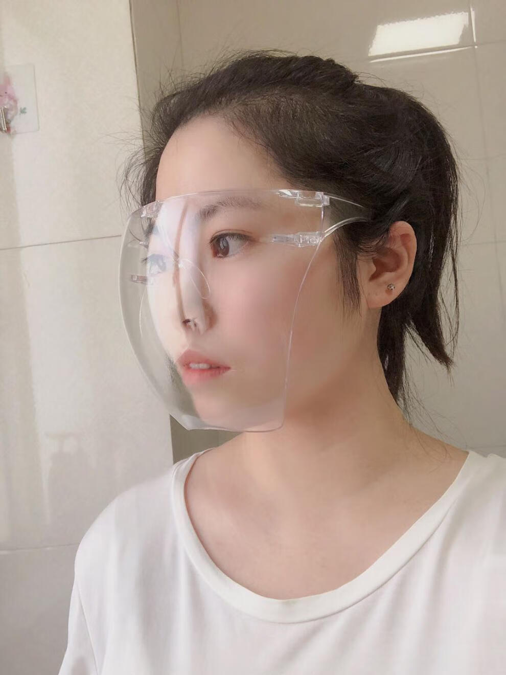 隔离面罩众筹blocc face shield 一体式高清透明防雾面罩环保隔离面罩