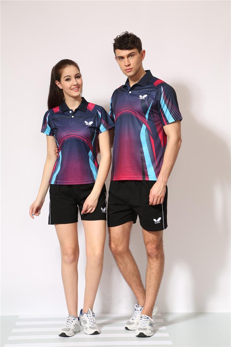 蝴蝶速干乒乓球服装男女套装训练比赛运动服乒乓球衣裤团队服短袖透气