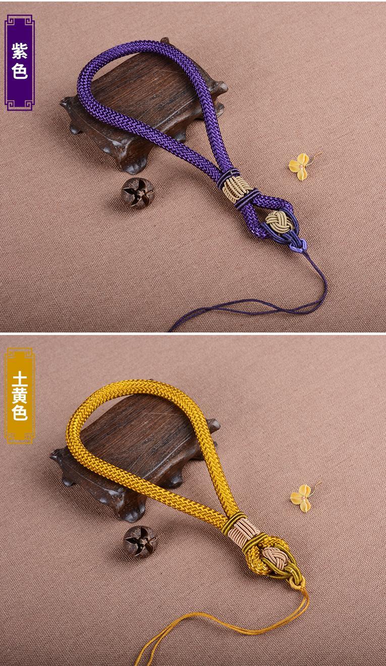 曲美思文玩粗款手把件挂绳手工编织把玩绳子车钥匙弹弓失手绳手腕绳