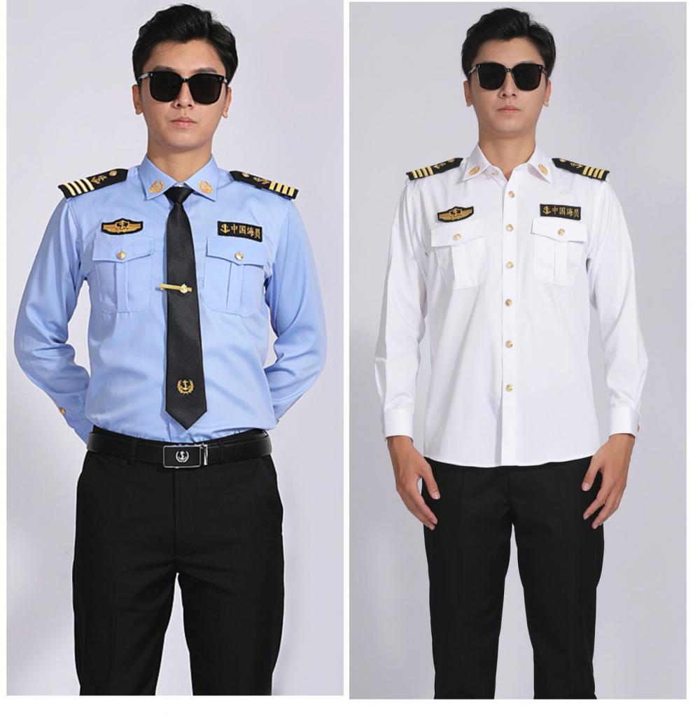 海员船长制服航海服饰邮轮游艇船员套装男工作服个性衬衫表演服装