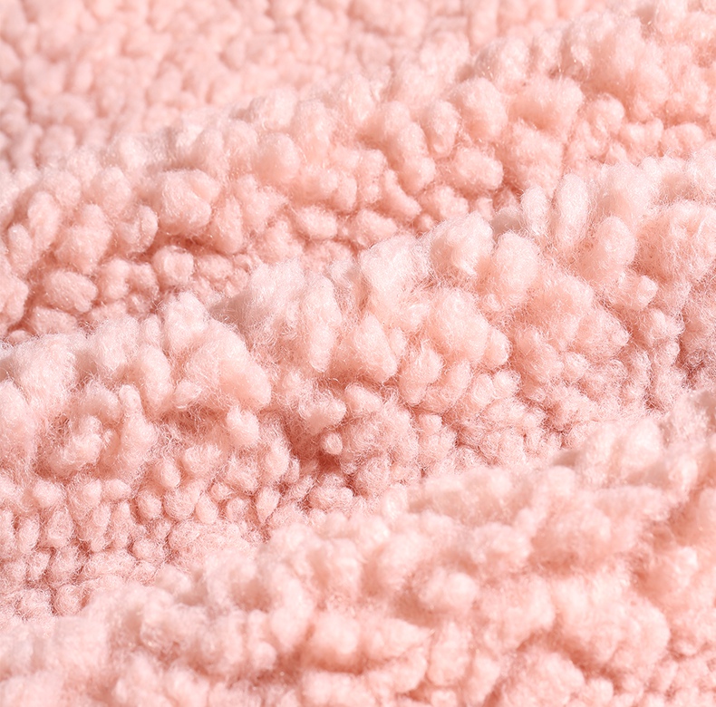 fiveplus新款女装秋冬仿羊羔绒外套女长款毛毛大衣气质大翻领浅卡其