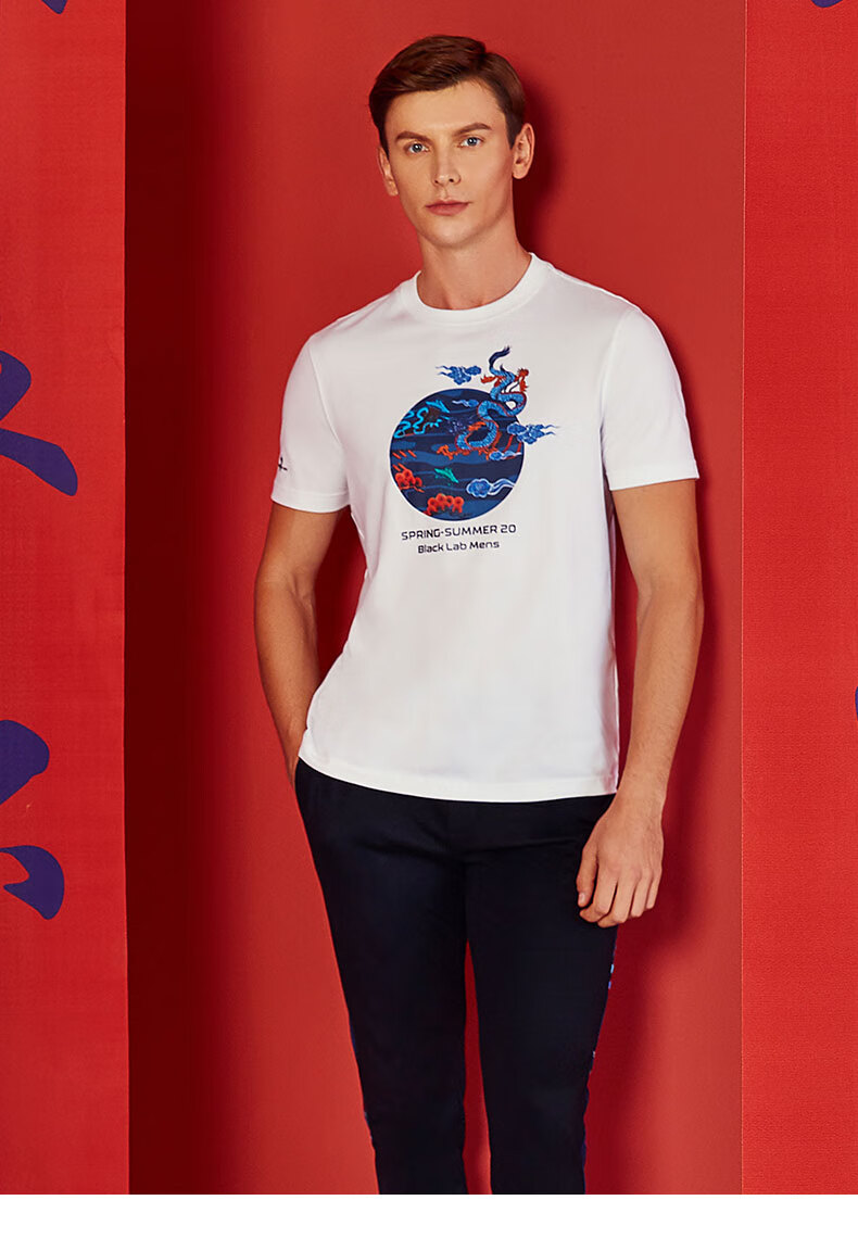 【故宫宫廷文化联名系列】 比音勒芬春夏男士中国风套头短袖衫国潮