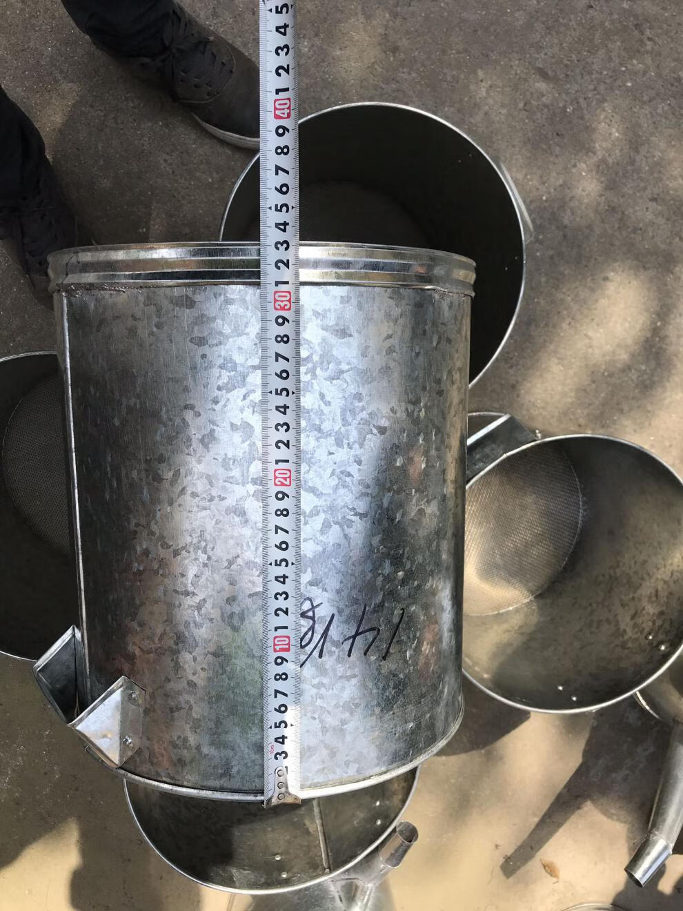 适用于纯手工制作5l 12l 20l白铁皮加油桶长嘴油壶备用装油桶带盖 20l