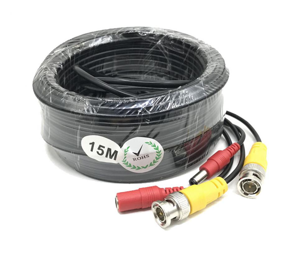 同轴监控摄像头视频线带电源线一体成品线二合一线延长线视频线 5米