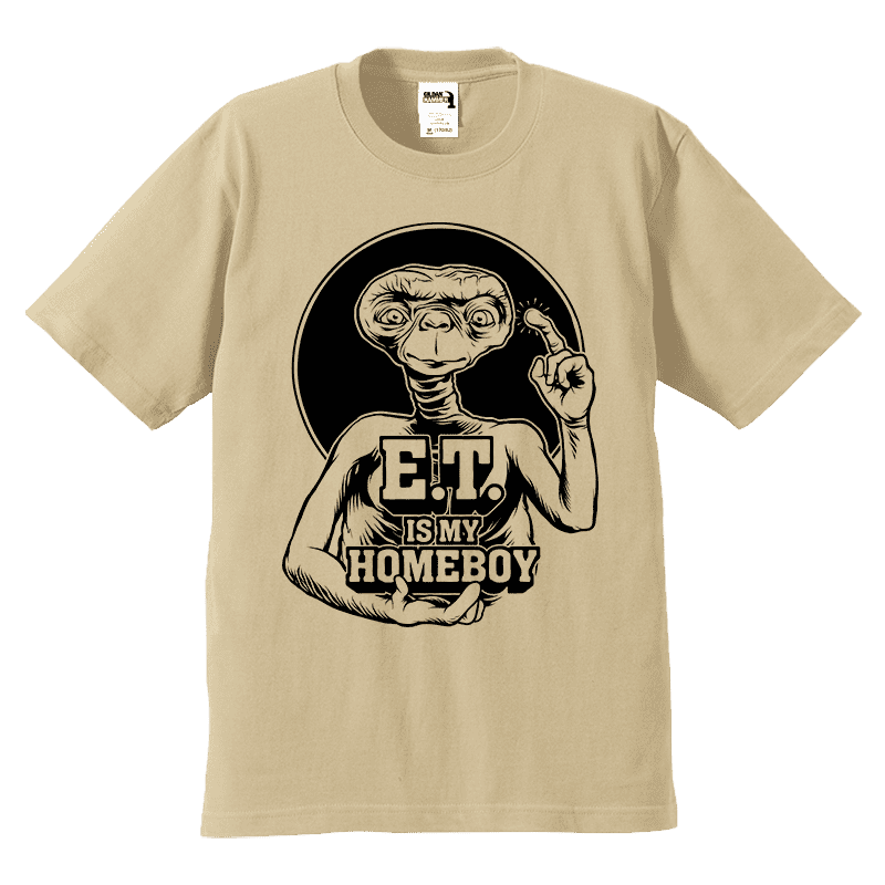 好莱坞科幻电影电影et外星人染色印花棉圆领短袖t恤情侣子初高中大学