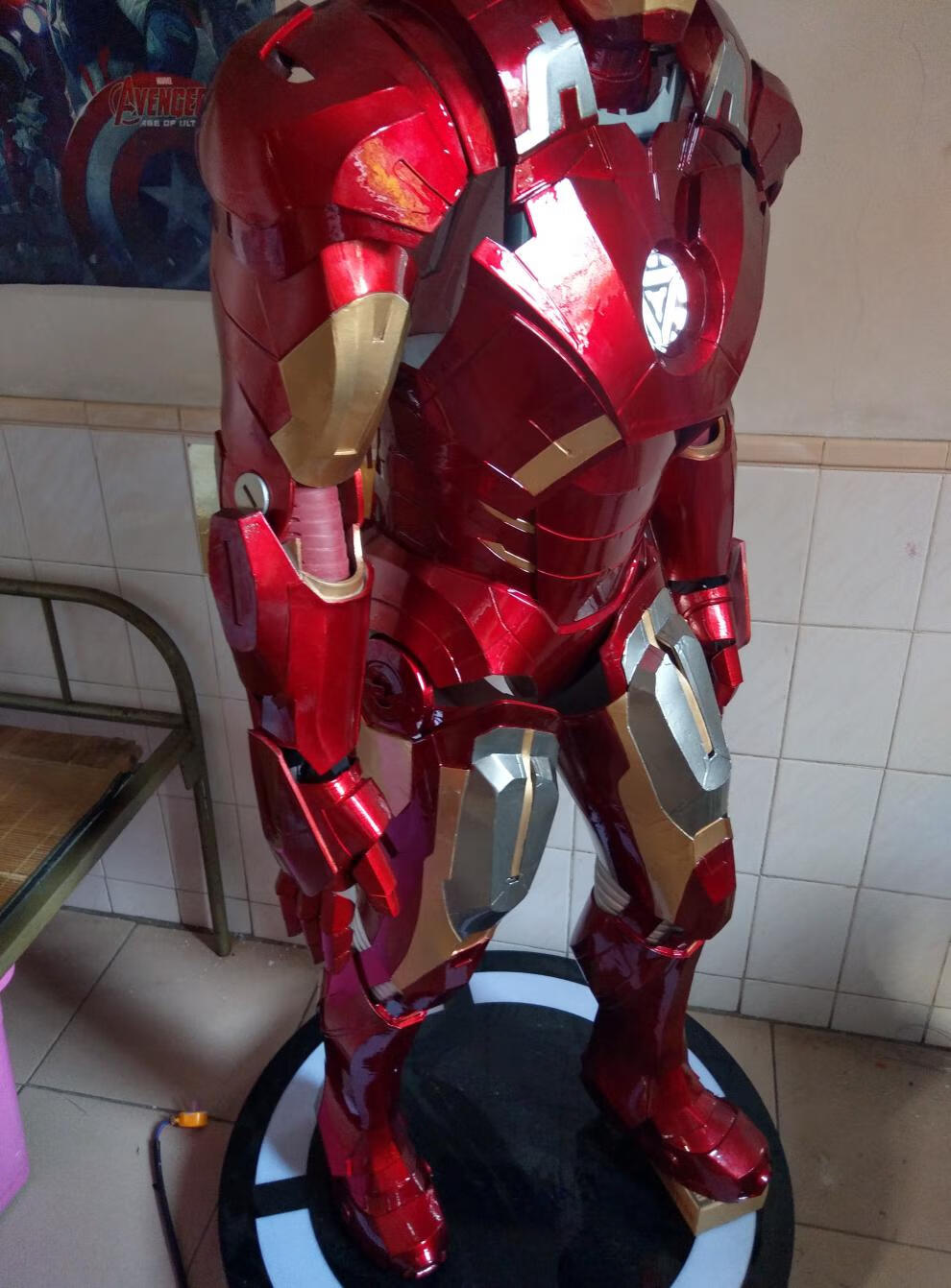 漫威定制儿童小孩版1/1马克mk7钢铁侠战甲盔甲可穿戴全身真人贾维斯