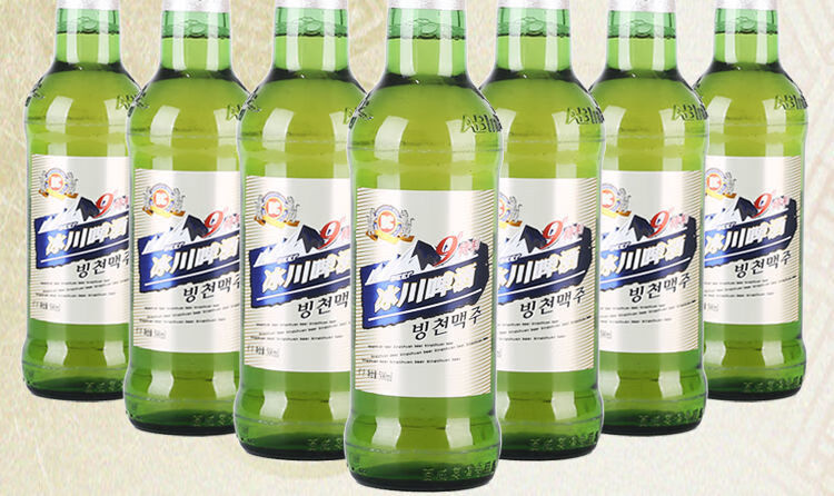 延边延吉冰川9度啤酒瓶装原厂老味道酒吧 冰爽口味 5瓶-玻璃瓶 开心款