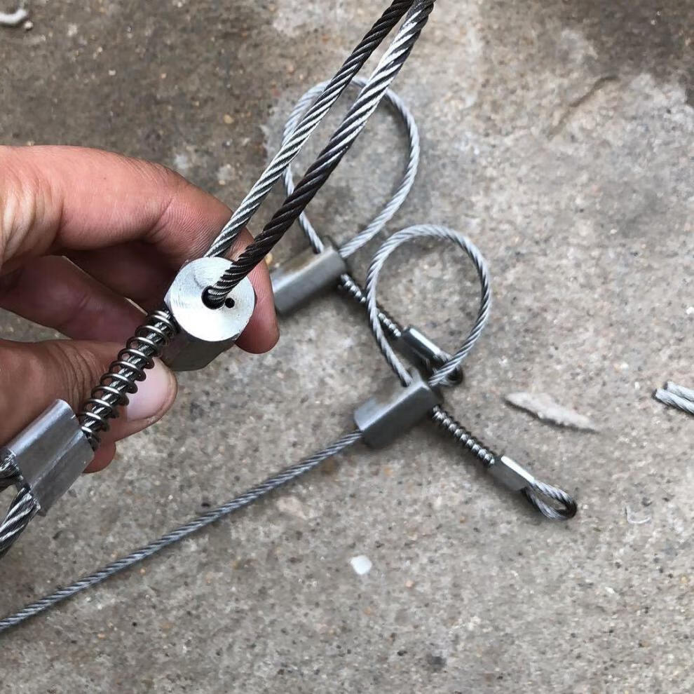 小货车钢丝绳304不锈钢材质收紧单向套钢丝固定扣 款式:叁级索 板