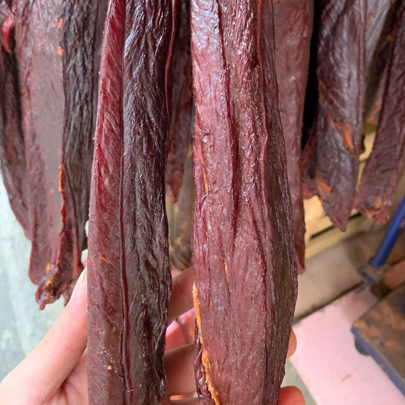 湖南腊牛肉黄牛肉干巴云南特产农家腌腊肉食品半干500g 小条腊牛肉2斤