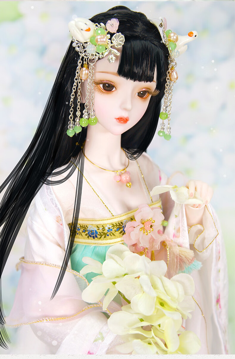 百创纪元礼品德必胜bjd古风娃娃真衣服可动娃娃60厘米儿童玩具谷雨开