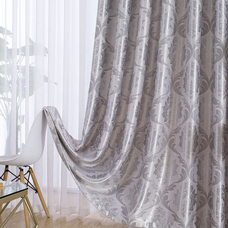 阁莎高端家纺轻奢特价窗帘加厚全遮光提花布窗帘卧室客厅窗帘抖音网红