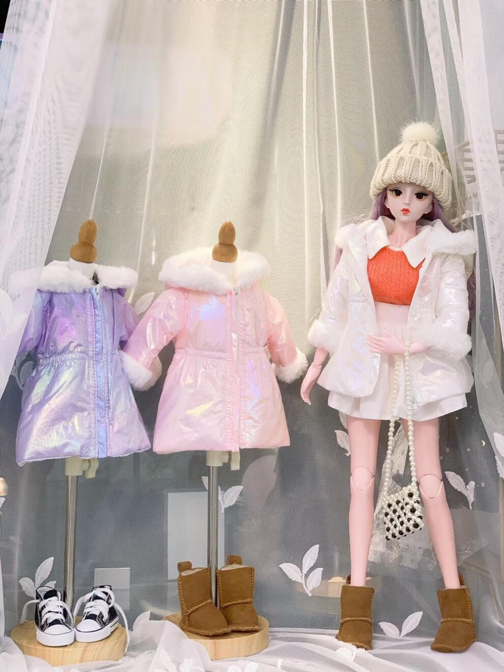 芭比娃娃衣服60cm娃衣棉服超大芭比娃娃六十厘米叶罗丽公主换装衣服没