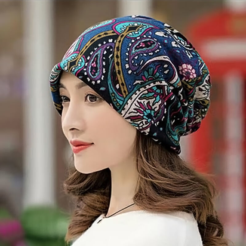 lucaly新品女式丝巾帽秋冬韩版帽子女多用头巾帽包头帽冬套头帽脖套帽