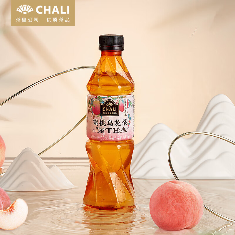 chali茶饮料 蜜桃乌龙果汁饮料瓶装390ml*15瓶整箱 蜜桃乌龙