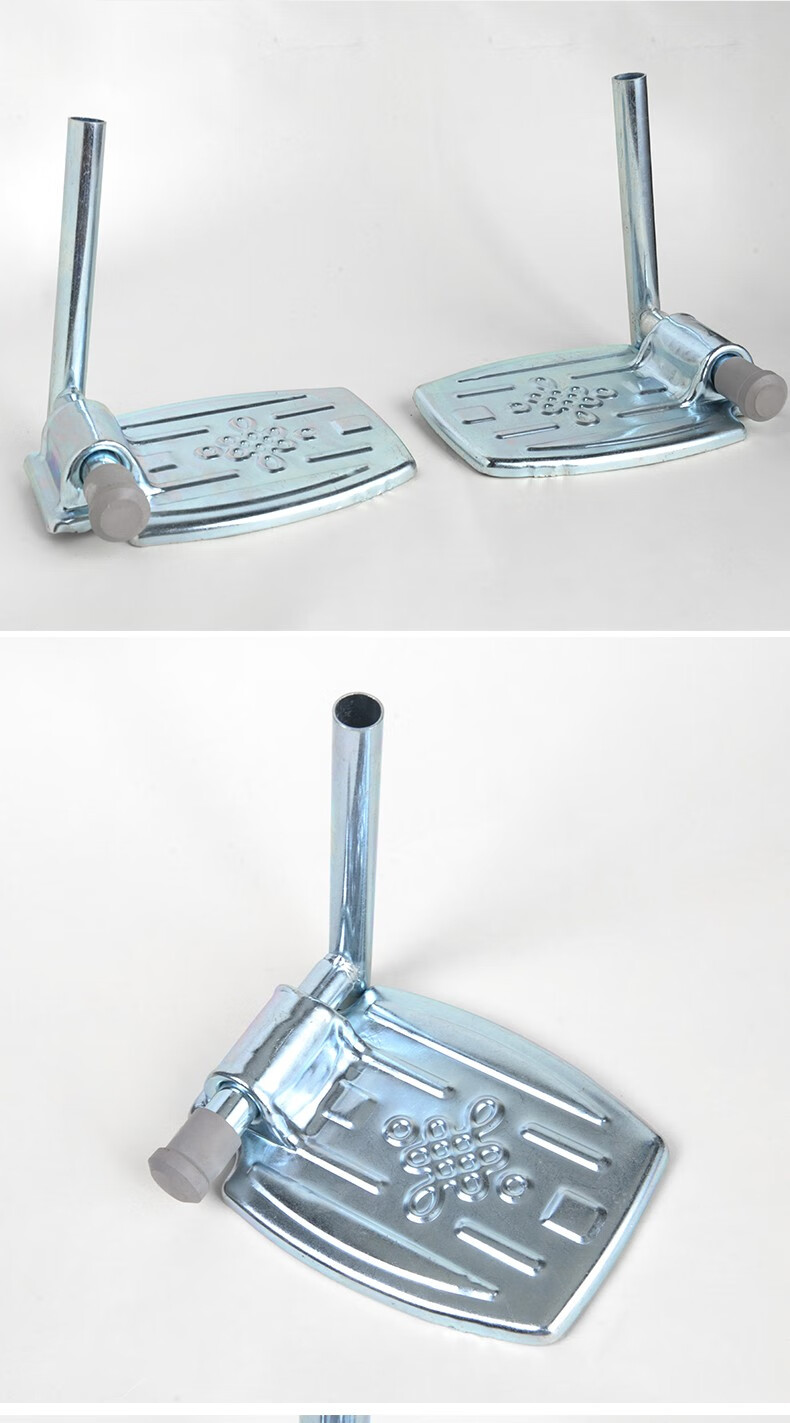 衡互邦配件轮椅脚踏板原装带杆子通用折叠脚蹬塑料加厚踏板 尼龙脚