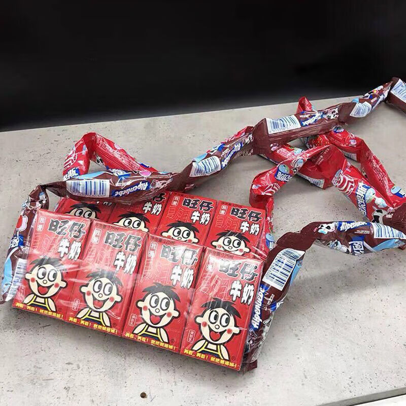 秋天的个包包 旺仔牛奶挎包 ad钙挎包 多规格 网红阿尔卑斯棒棒糖包