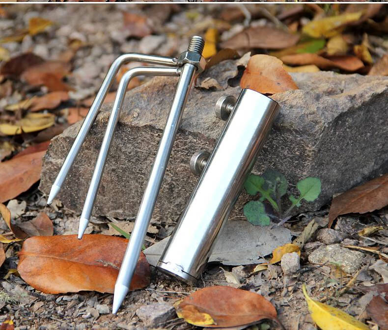 钓伞地插通用 不锈钢钓鱼伞地插大号加长通用大钓伞插地叉伞插雨伞插