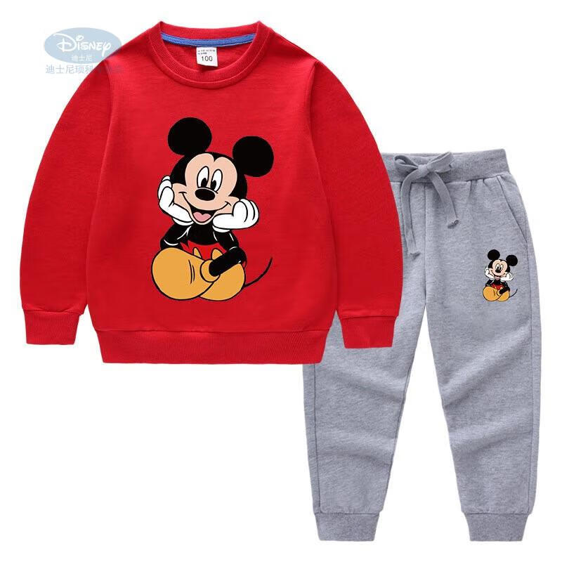 迪士尼童装商城同款 小孩子喜欢的米老鼠衣服儿童套装春秋男童女童
