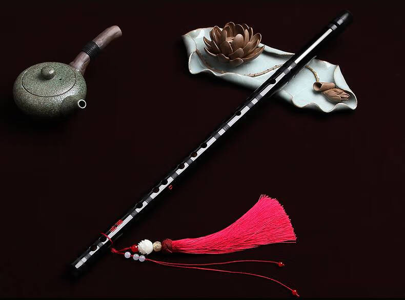 笛子竹笛演奏级人初学横笛精制自学乐器陈情令周边笛子 黑色古风品