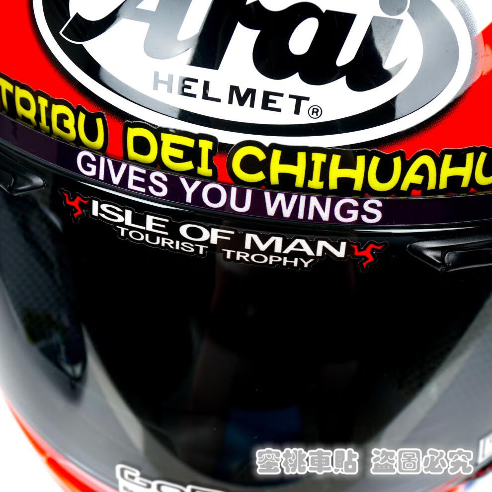 适用于46号罗西头盔贴纸agvagvk3pista镜片贴纸罗西46号小乌盔贴纸