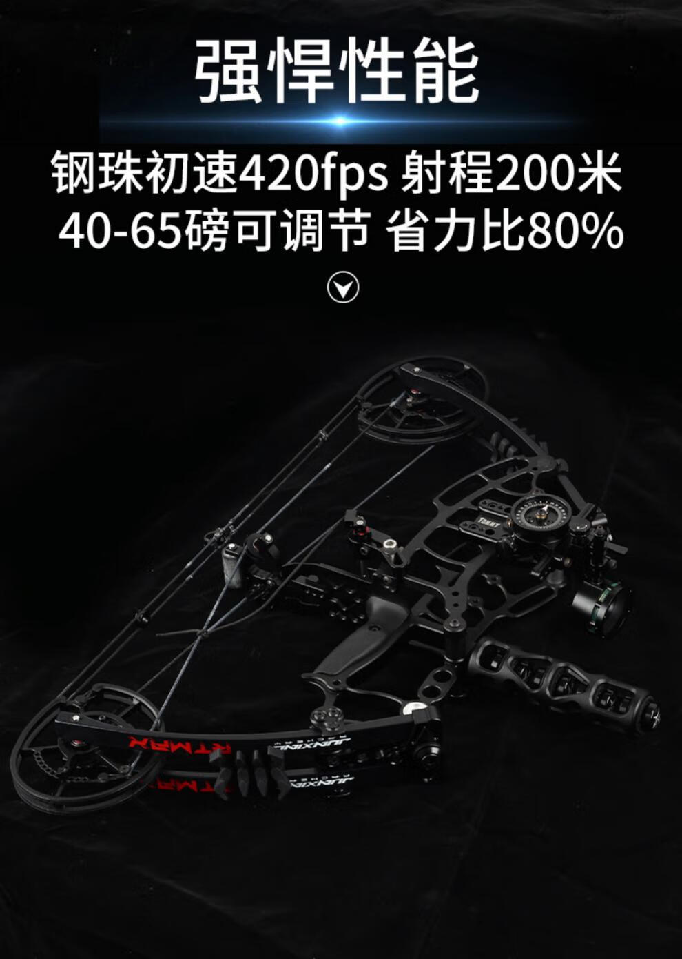 弓箭射箭初学专业入门比赛级传统射击箭支两用滑轮弓打钢珠弓射鱼军棍