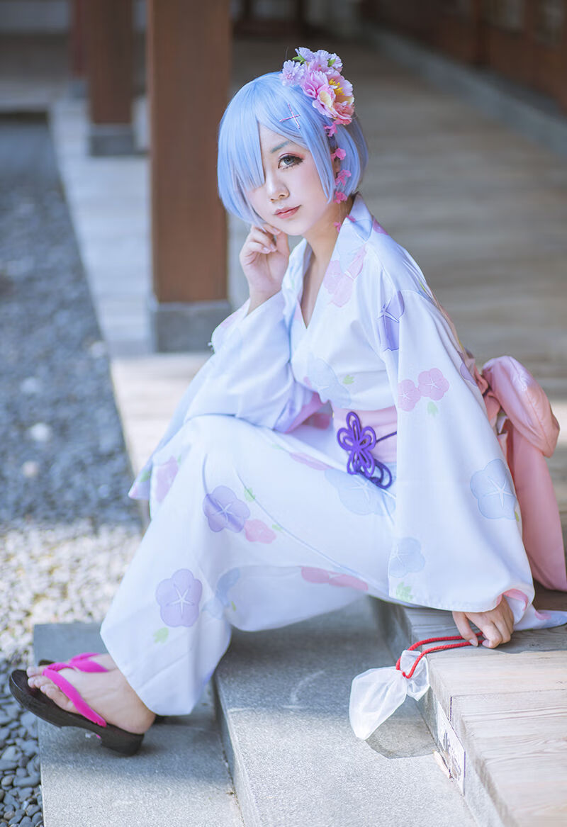 和服cos浴衣从零开始的异世界拉雷姆睡衣cosplay装hf套装蕾姆假发木屐