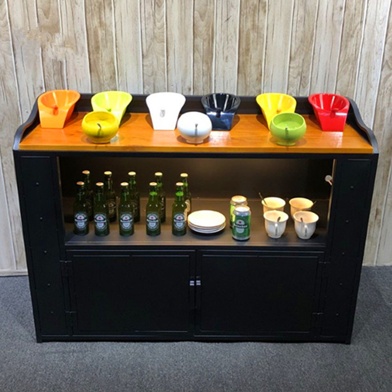 备餐台自助串串香火锅店调料台复古餐边柜商用小料架调味台酱料台备餐