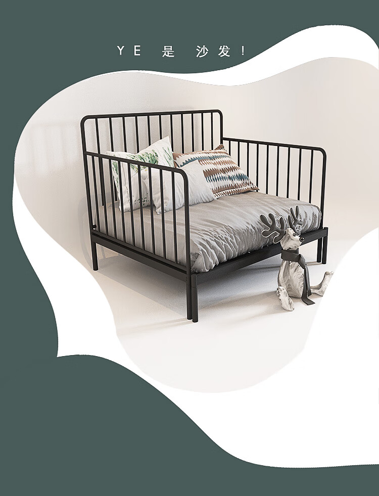 铁艺沙发床折叠客厅多功能小户型双人单人两用折叠床坐睡办公租房