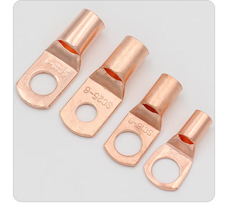 sc10-6紫铜鼻子窥口接线端子铜线耳10平方铜端子线鼻100只 sc16-8