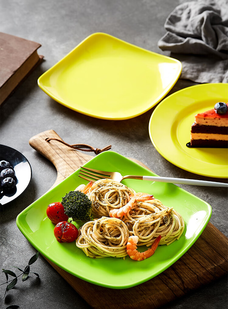 餐厅仿瓷食堂多功能密胺塑料餐盘碟子菜盘商用盖浇饭快餐盘子餐具 9寸