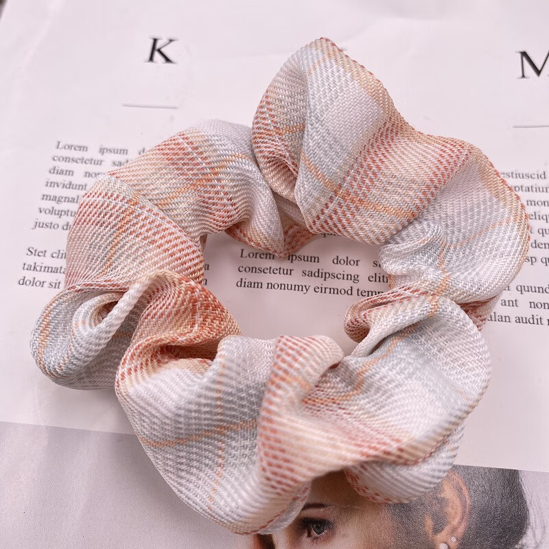 裕德俊温柔一刀jk大肠圈bm发圈头绳韩国ins网红少女格子发圈森系大肠