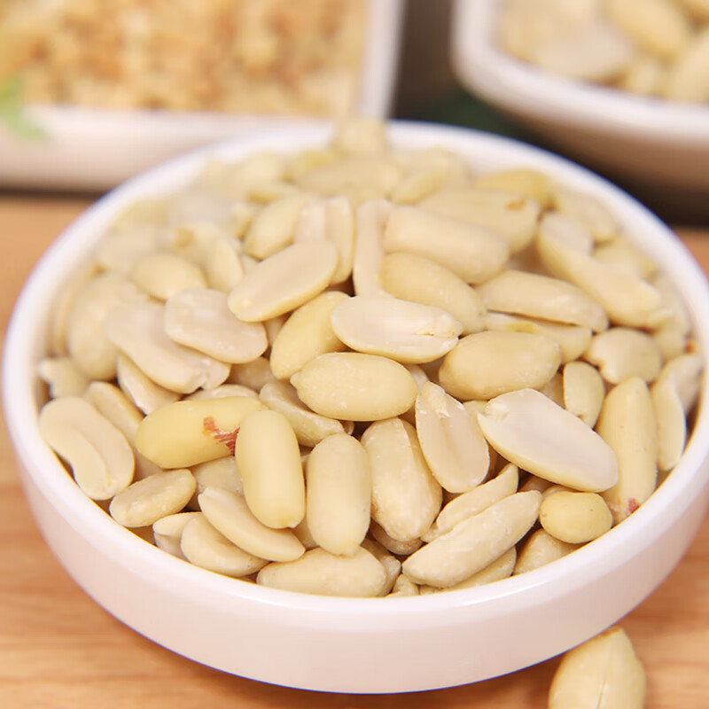 【脱皮花生米500g 】新鲜花生仁大粒奶茶烧仙草烘焙原料煲汤 原味生