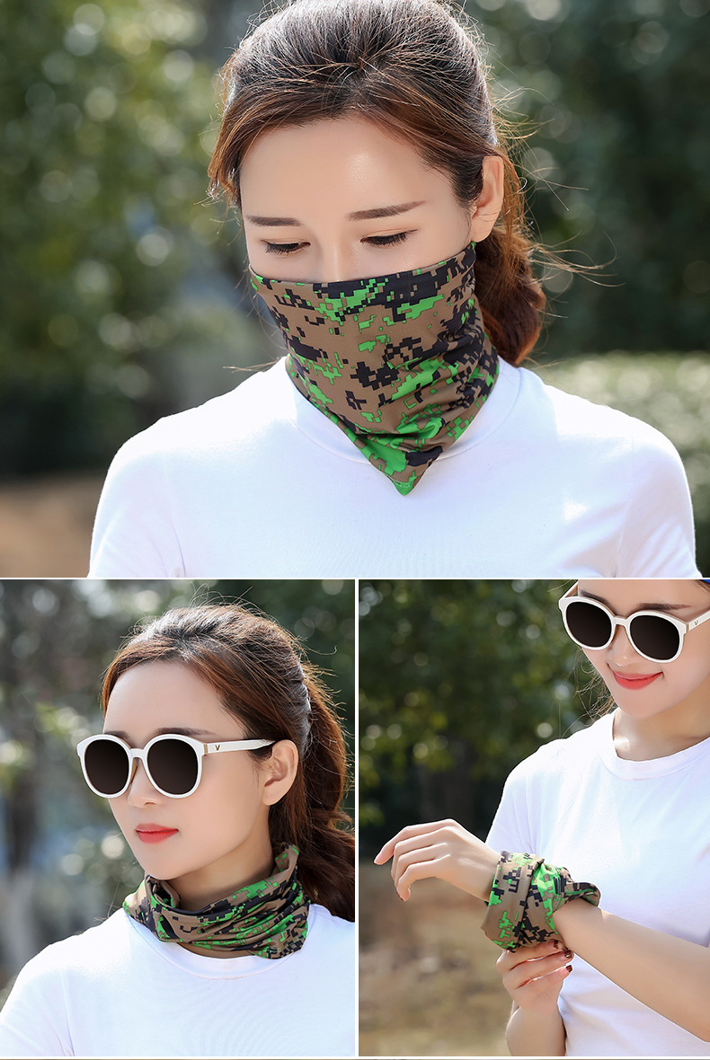 户外运动头巾夏季防晒头巾百变方巾男女围巾多功能魔术头巾面罩无缝围