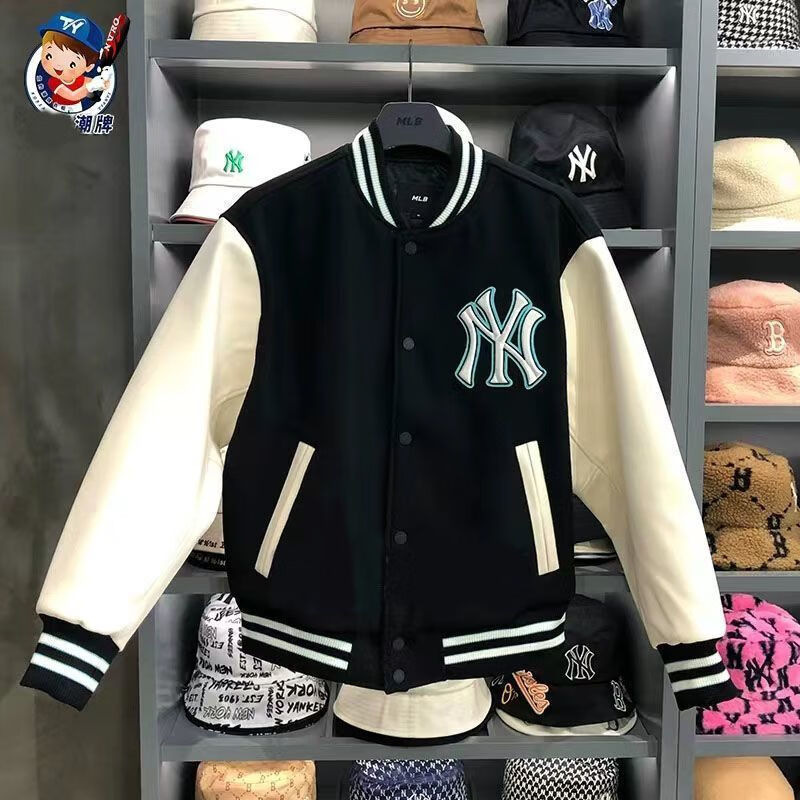 美职棒(mlb)ny洋基队棒球服外套情侣款高版本男女潮时尚ins韩式设计感