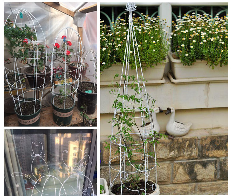 园艺包塑铁丝手工diy多肉花架造型铁线盆栽扎丝爬藤架包胶铁丝线 绿