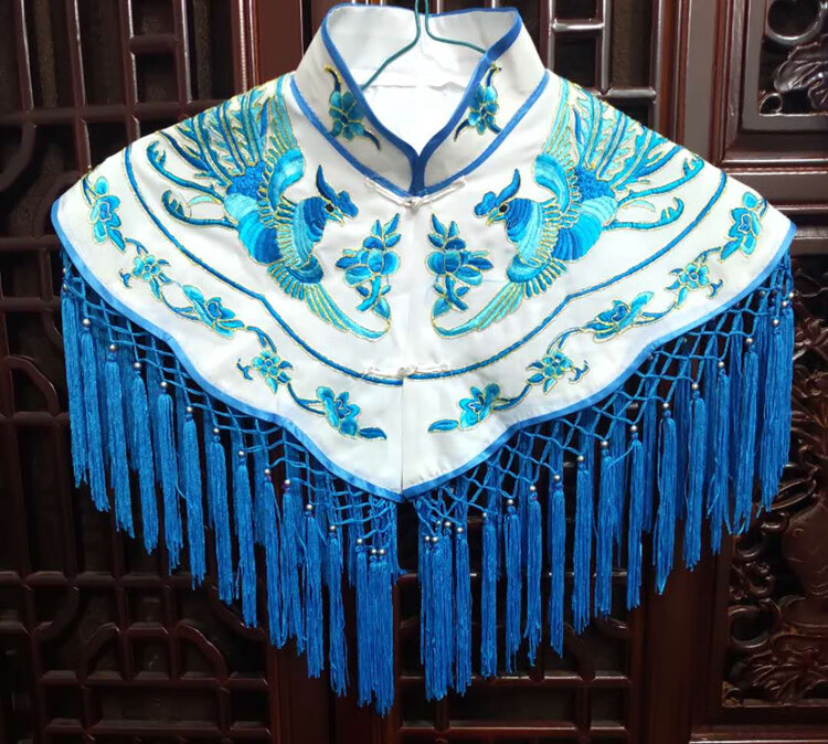 簘蕥 京剧服装 新品戏剧戏曲贵妃醉酒服装表演戏服服绣凤花云肩披肩