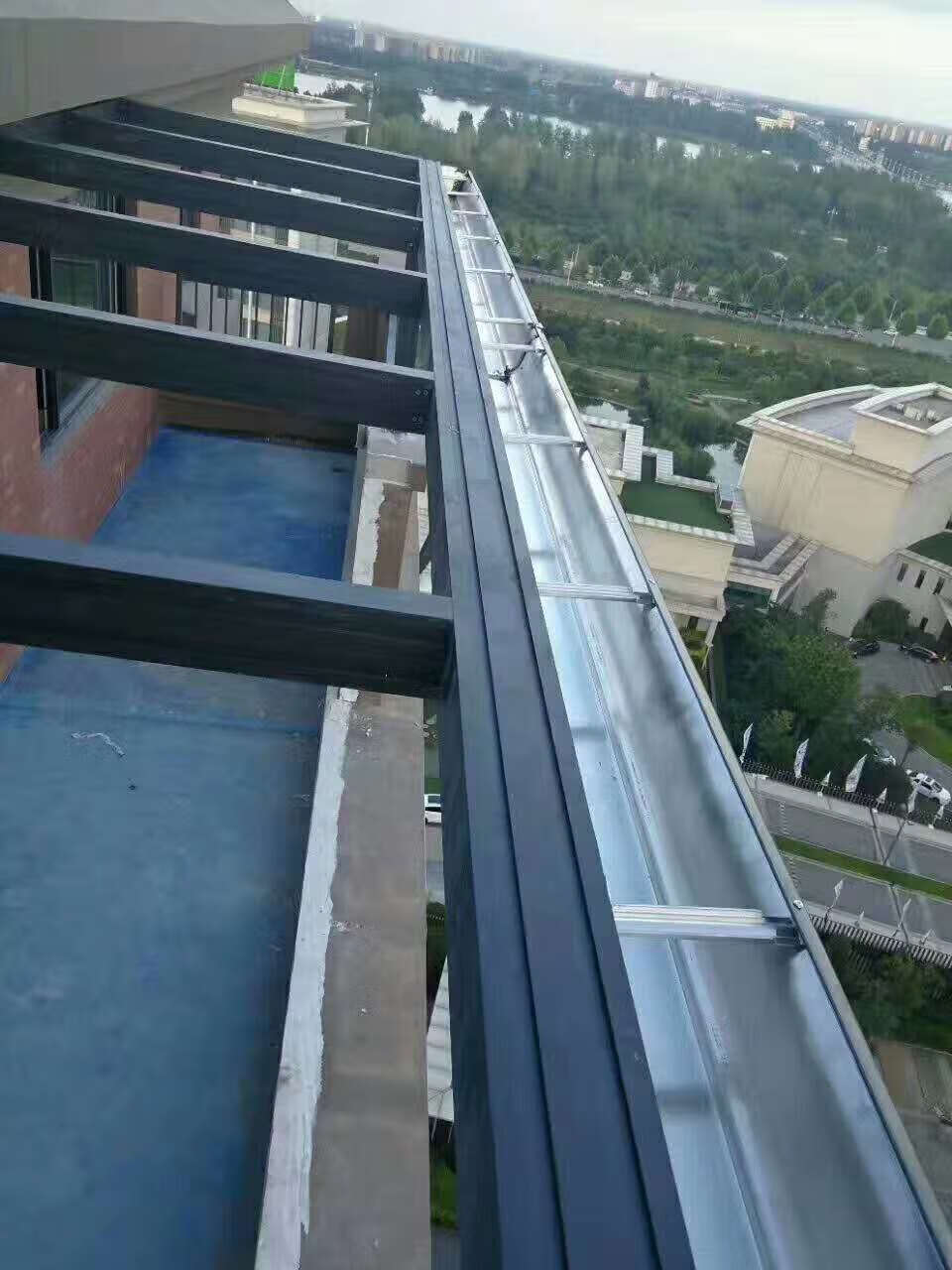 0型材天沟排水槽阳光房屋面pvc接雨水管z 8英寸天1.0mm