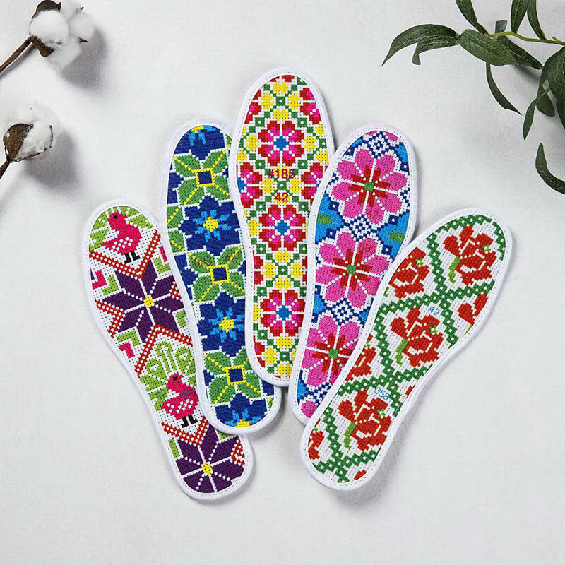 y十字绣鞋垫半成品带针带线手工男女绣花鞋垫不褪色刺绣批发北极象