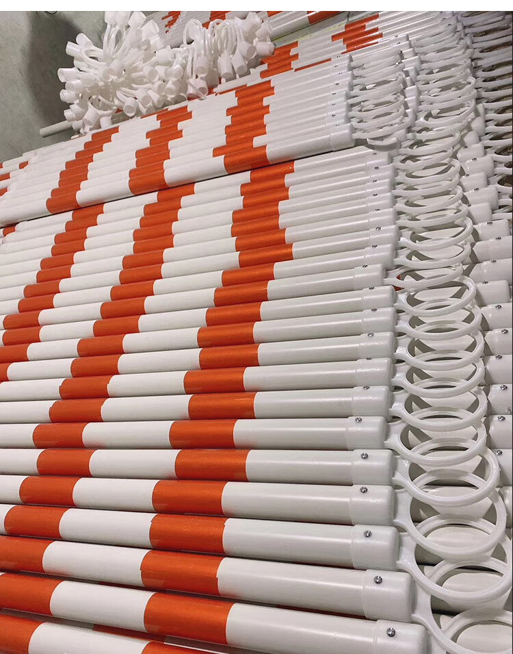 塑料路锥连接杆停车位伸缩杆红白链接黄黑道路隔离安全警示杆2米黄黑