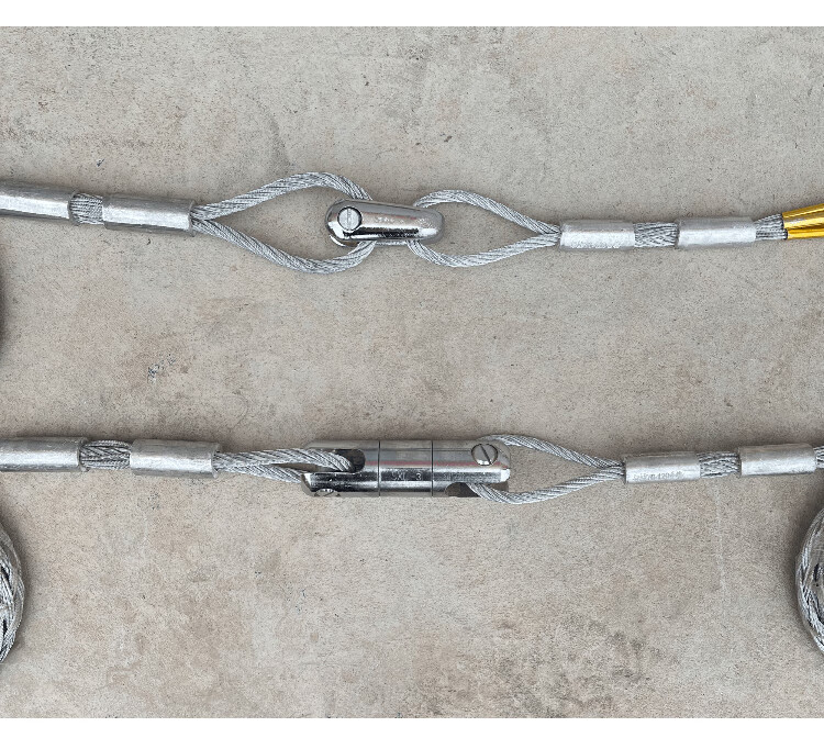 电力电缆网套牵引拉线连接器钢丝蛇皮套子网兜导线猪笼套拉紧网罩