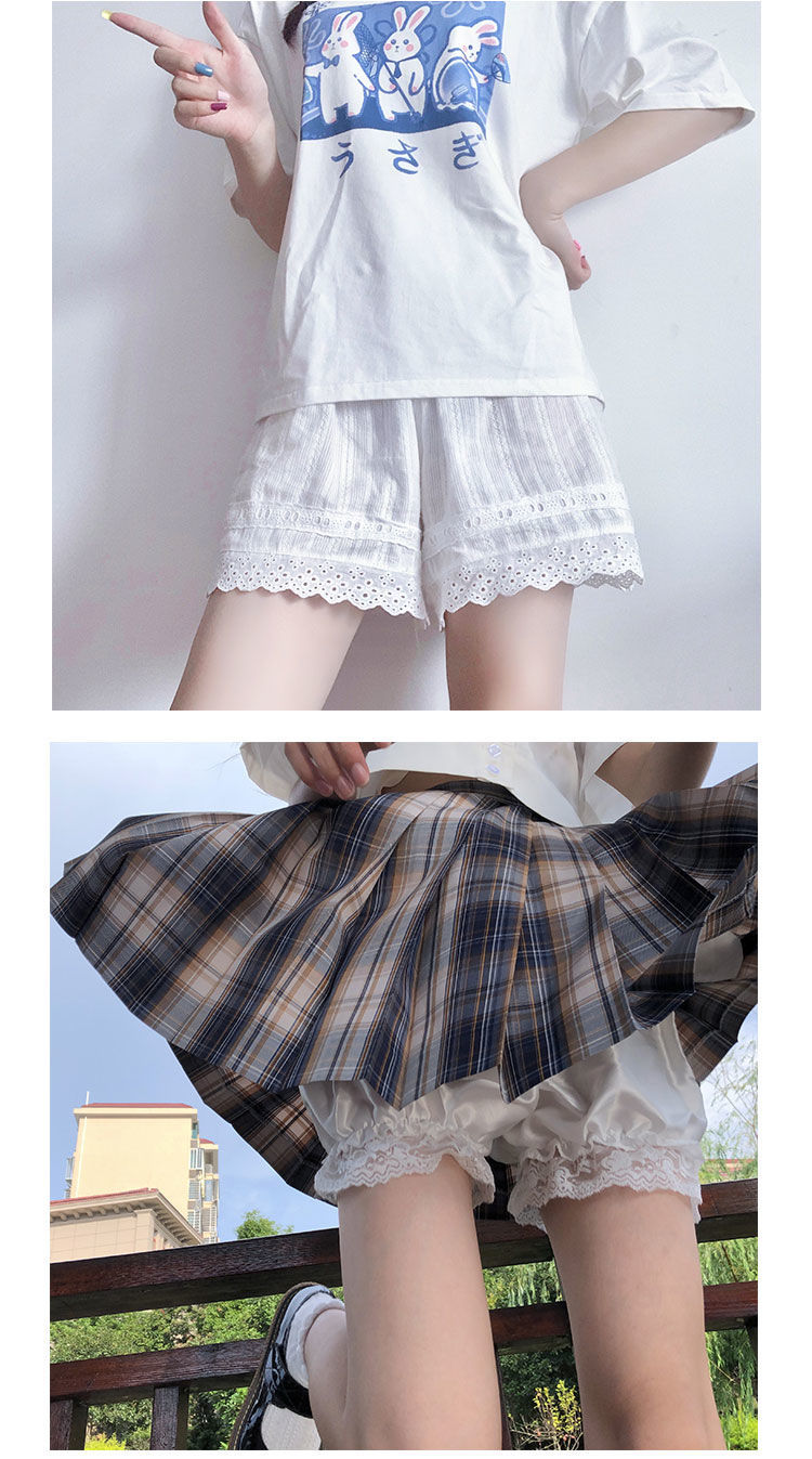 mr新品jk制服南瓜裤灯笼打底安全裤防走光外穿阔腿短裤夏季女装 全棉